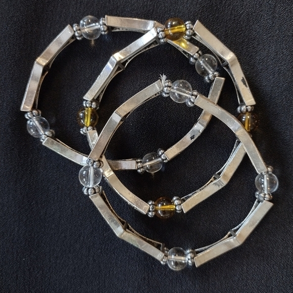 Silver Beaded Bracelet Set - Picture 5 of 8